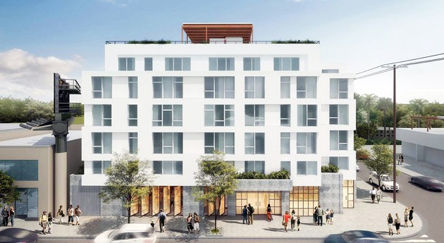 Architect's rendering of the proposed building at 2301 Westwood