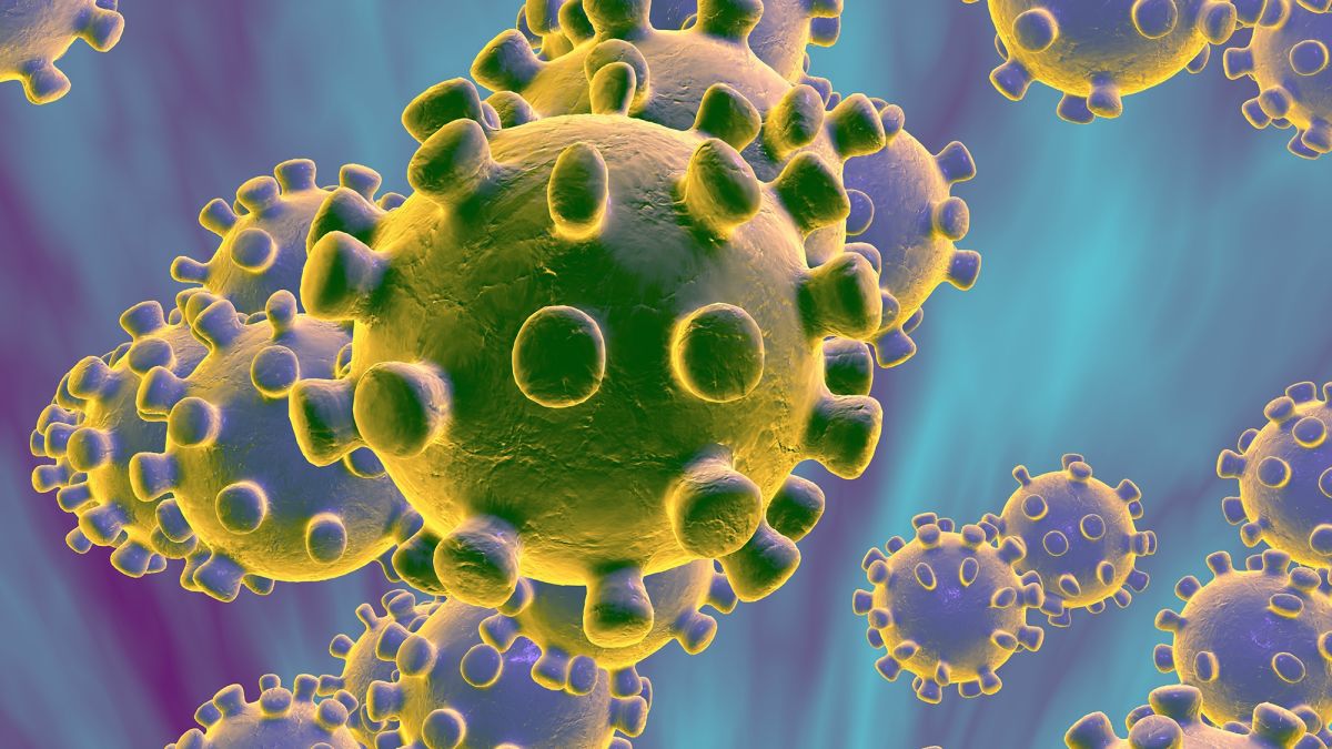 Graphic representation of coronavirus spores