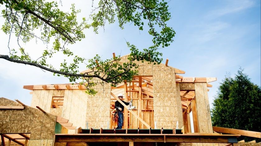 Single family home being built